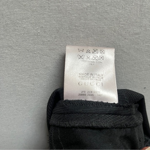 Gucci Cotton Wool Leather Blend Black Slim Fit Stirrup Pants Sz 29” - Picture 8 of 13